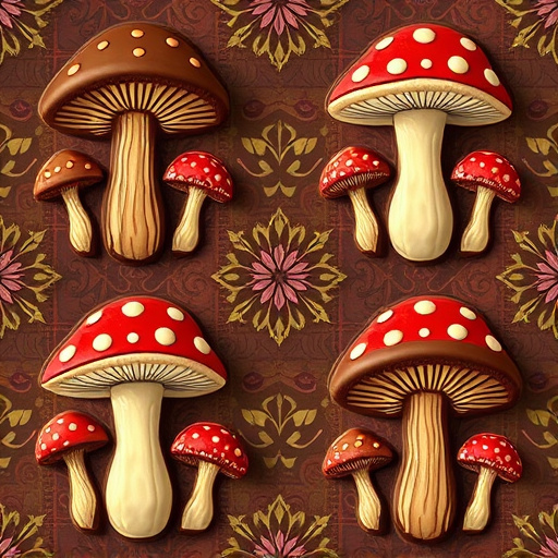 Artistic Magic Mushroom Chocolates Patterns