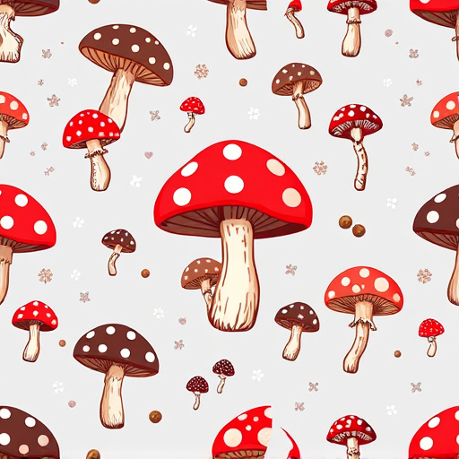 Artistic Magic Mushroom Chocolates Patterns
