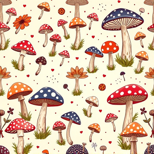 Artistic Magic Mushroom Chocolates Patterns