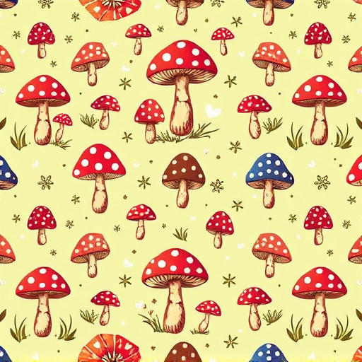 Artistic Magic Mushroom Chocolates Patterns