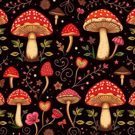 Artistic Magic Mushroom Chocolates Patterns