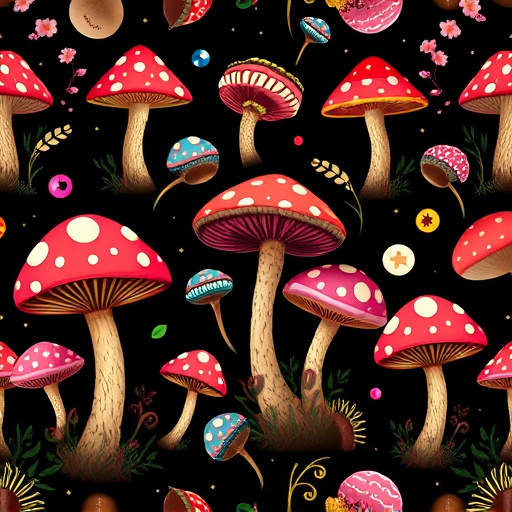 Artistic Magic Mushroom Chocolates Patterns