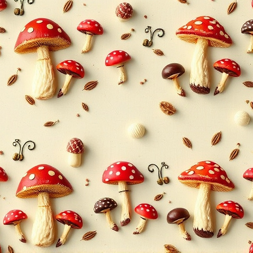 Artistic Magic Mushroom Chocolates Patterns