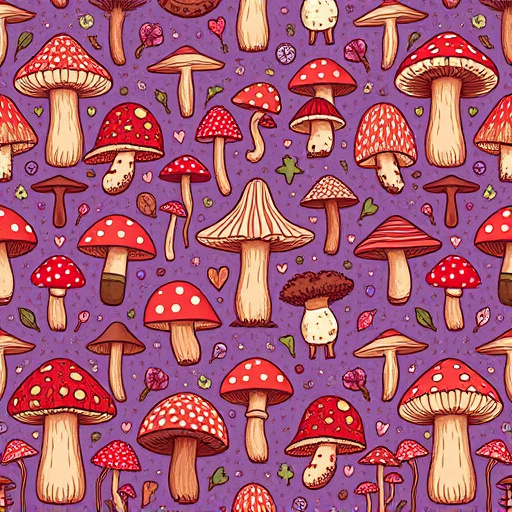 Artistic Magic Mushroom Chocolates Patterns