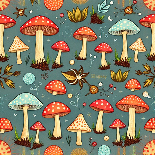 Artistic Magic Mushroom Chocolates Patterns