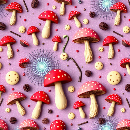 Artistic Magic Mushroom Chocolates Patterns