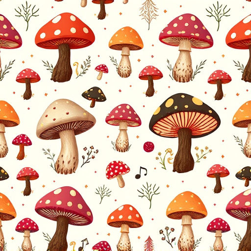 Artistic Magic Mushroom Chocolates Patterns