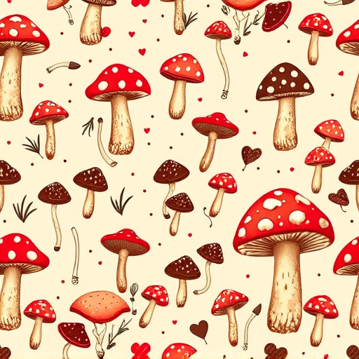 Artistic Magic Mushroom Chocolates Patterns
