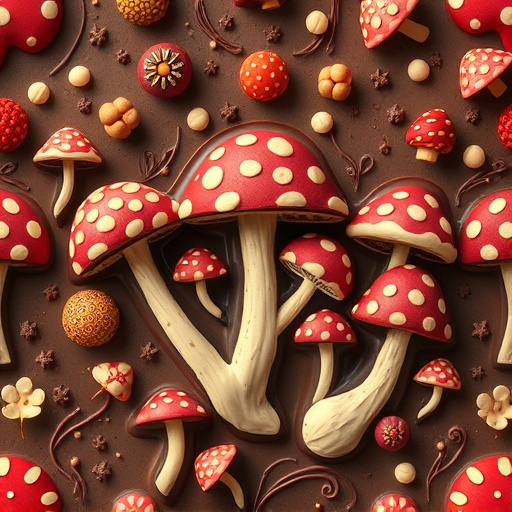 Artistic Magic Mushroom Chocolates Patterns