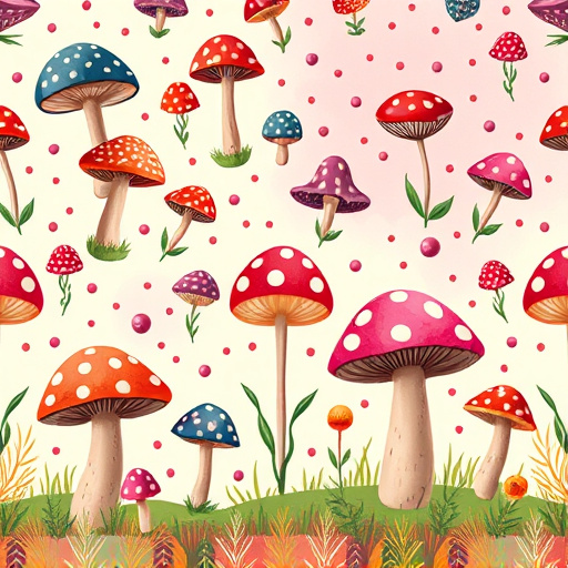 Artistic Magic Mushroom Chocolates Patterns