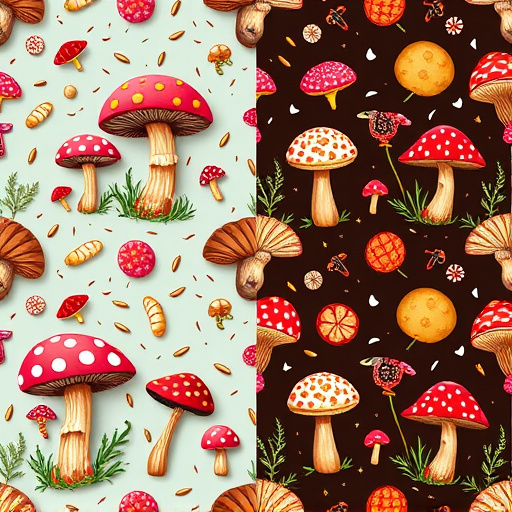 Artistic Magic Mushroom Chocolates Patterns