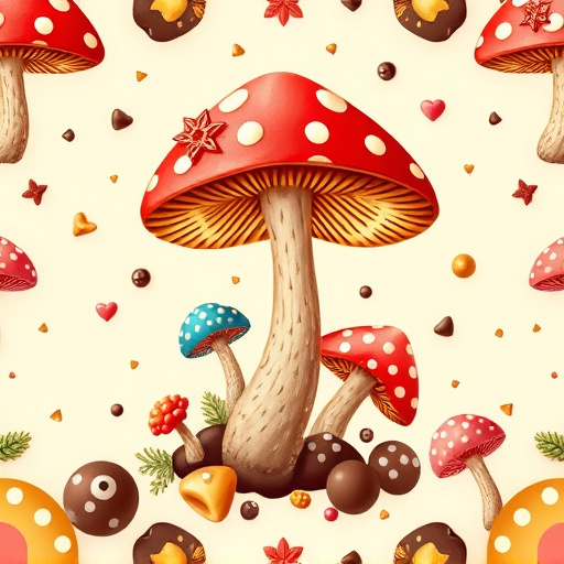 Artistic Magic Mushroom Chocolates Patterns