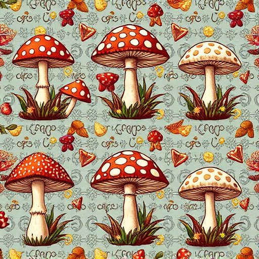 Artistic Magic Mushroom Chocolates Patterns