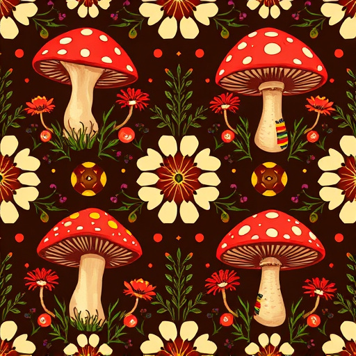 Artistic Magic Mushroom Chocolates Patterns