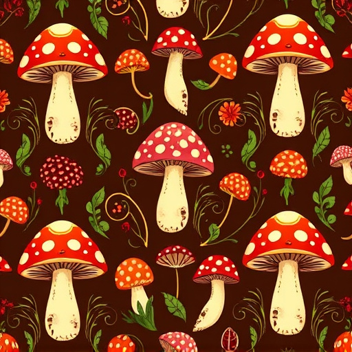 Artistic Magic Mushroom Chocolates Patterns