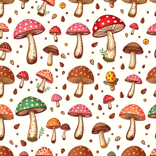 Artistic Magic Mushroom Chocolates Patterns