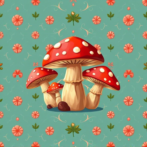 Artistic Magic Mushroom Chocolates Patterns