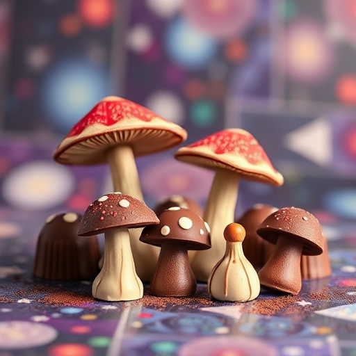 Artistic Magic Mushroom Chocolates Patterns