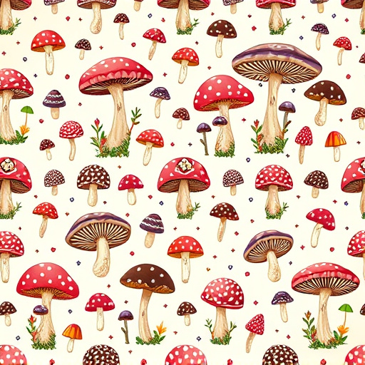 Artistic Magic Mushroom Chocolates Patterns