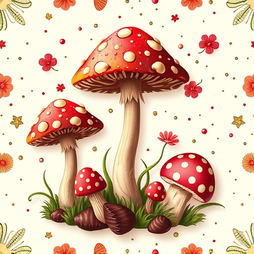 Artistic Magic Mushroom Chocolates Patterns