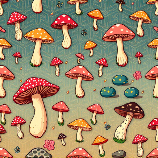 Artistic Magic Mushroom Chocolates Patterns