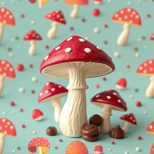 Artistic Magic Mushroom Chocolates Patterns