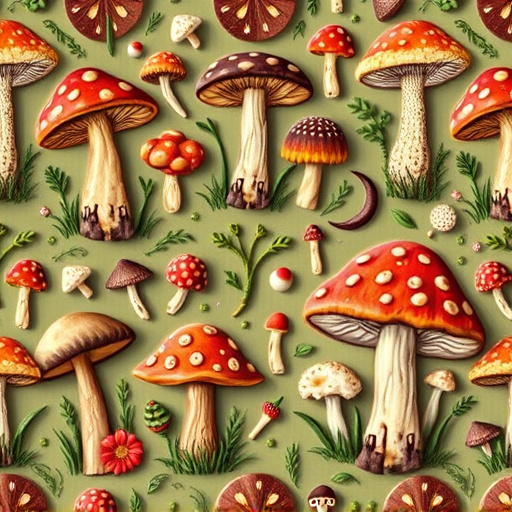 Artistic Magic Mushroom Chocolates Patterns