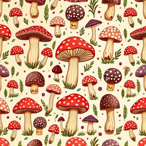 Artistic Magic Mushroom Chocolates Patterns