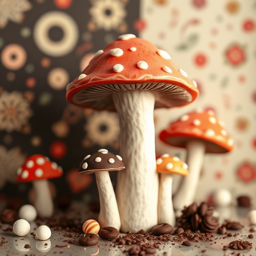 Artistic Magic Mushroom Chocolates Patterns