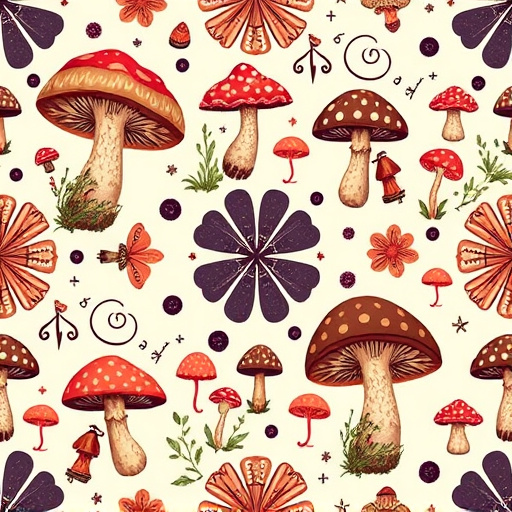 Artistic Magic Mushroom Chocolates Patterns