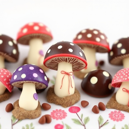 Artistic Magic Mushroom Chocolates Patterns