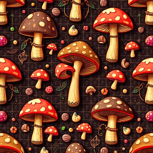 Artistic Magic Mushroom Chocolates Patterns