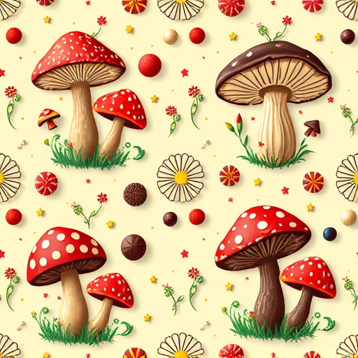 Artistic Magic Mushroom Chocolates Patterns