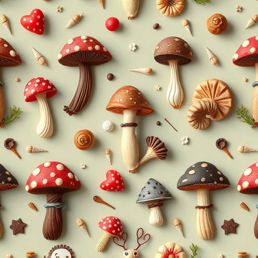 Artistic Magic Mushroom Chocolates Patterns