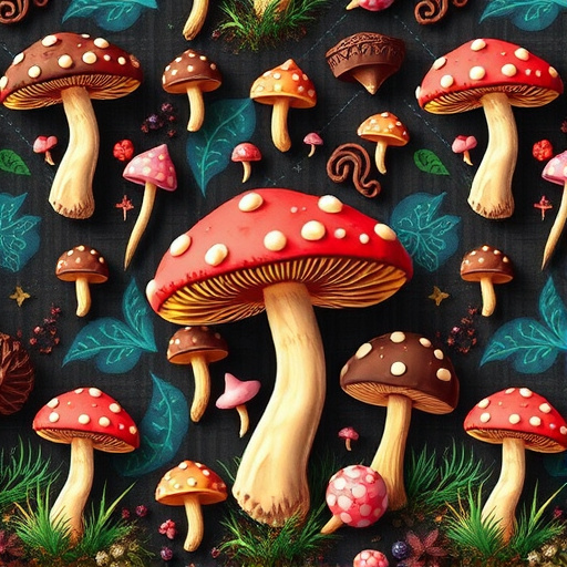 Artistic Magic Mushroom Chocolates Patterns
