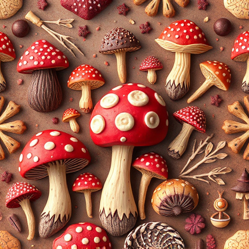 Artistic Magic Mushroom Chocolates Patterns