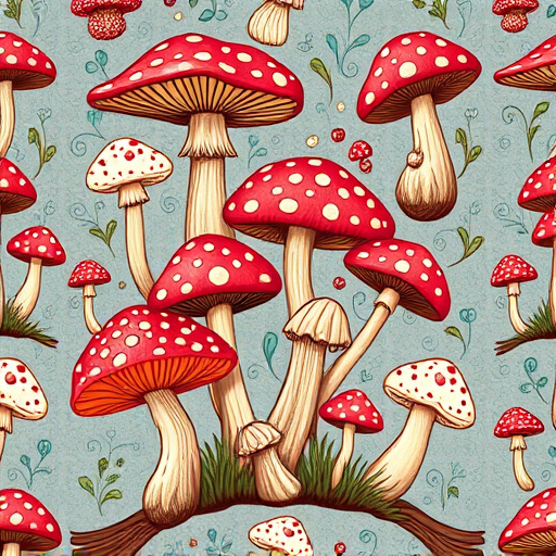 Artistic Magic Mushroom Chocolates Patterns