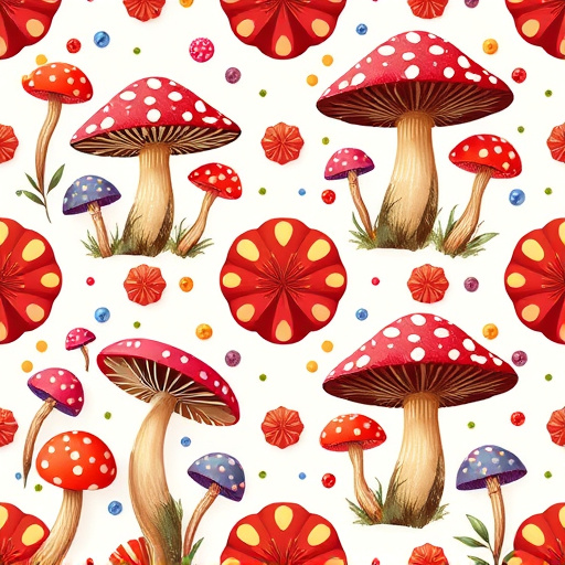 Artistic Magic Mushroom Chocolates Patterns