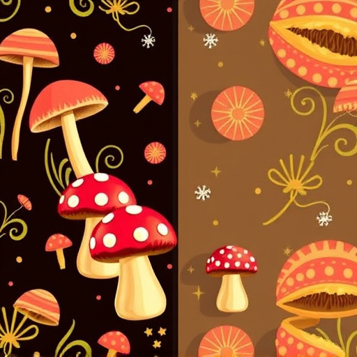 Artistic Magic Mushroom Chocolates Patterns