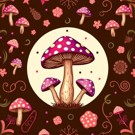 Artistic Magic Mushroom Chocolates Patterns