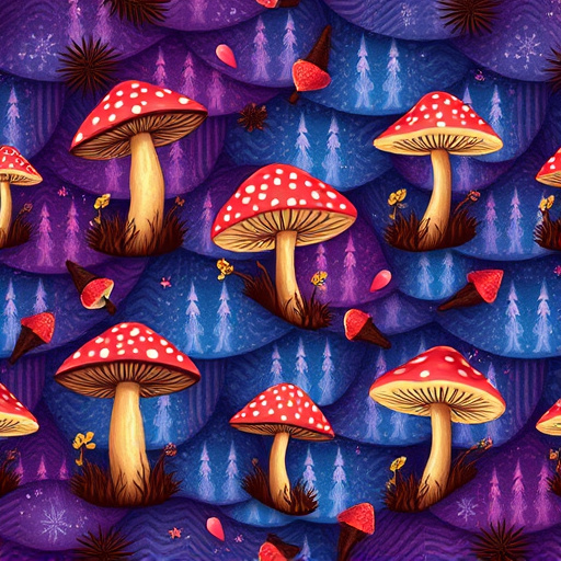 Artistic Magic Mushroom Chocolates Patterns