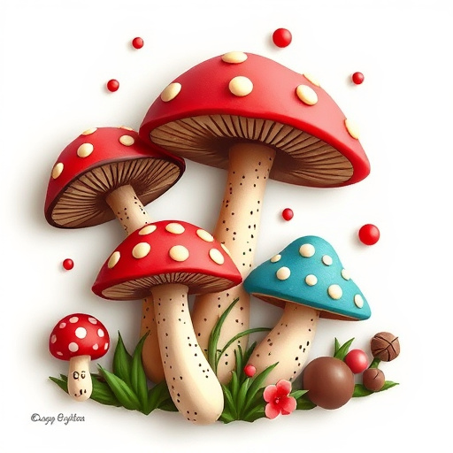 Artistic Magic Mushroom Chocolates Patterns