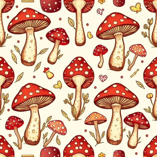 Artistic Magic Mushroom Chocolates Patterns