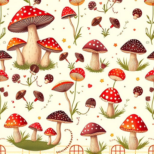 Artistic Magic Mushroom Chocolates Patterns