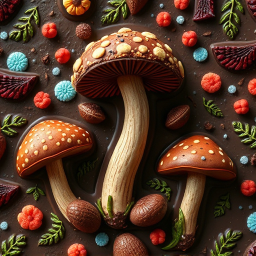 Artistic Magic Mushroom Chocolates Patterns