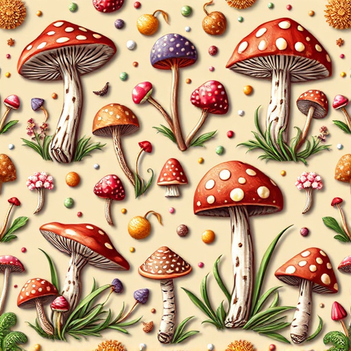 Artistic Magic Mushroom Chocolates Patterns