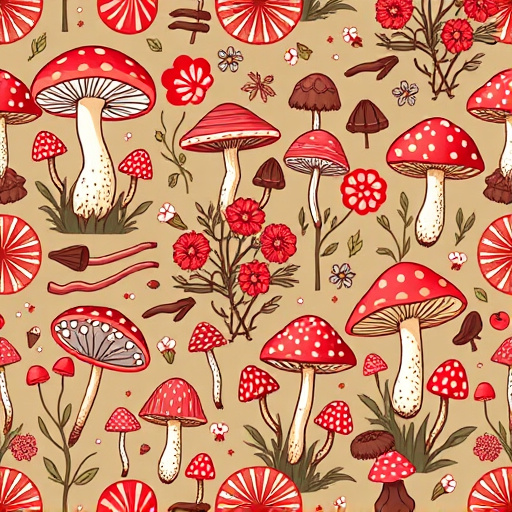 Artistic Magic Mushroom Chocolates Patterns