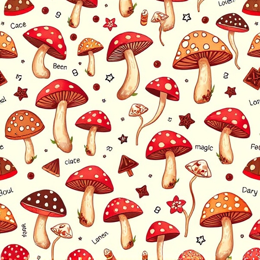 Artistic Magic Mushroom Chocolates Patterns