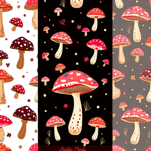 Artistic Magic Mushroom Chocolates Patterns