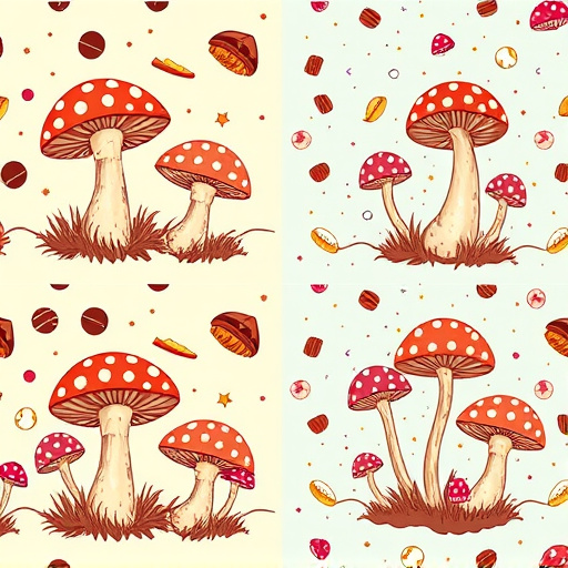 Artistic Magic Mushroom Chocolates Patterns